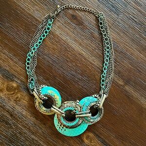 Gold and Turquoise Necklace